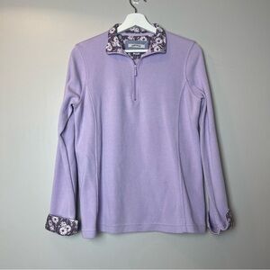 Orvis Quarter Zip Lavender Pull Over